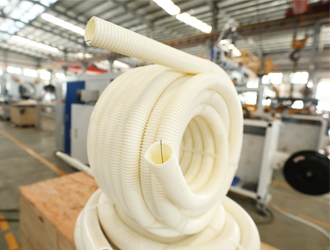 Video | LSBP-50 PVC Single wall corrugated pipe line w/wire & online coiler