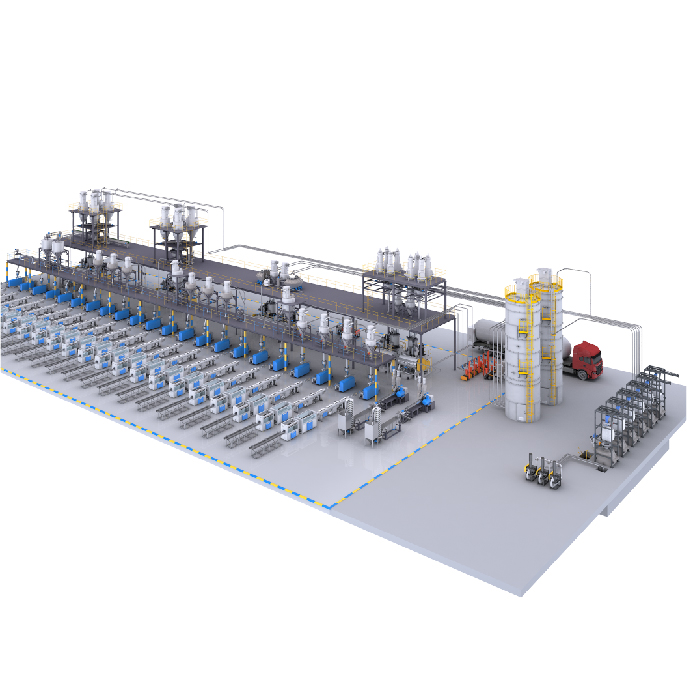 Powder Material conveying system  
